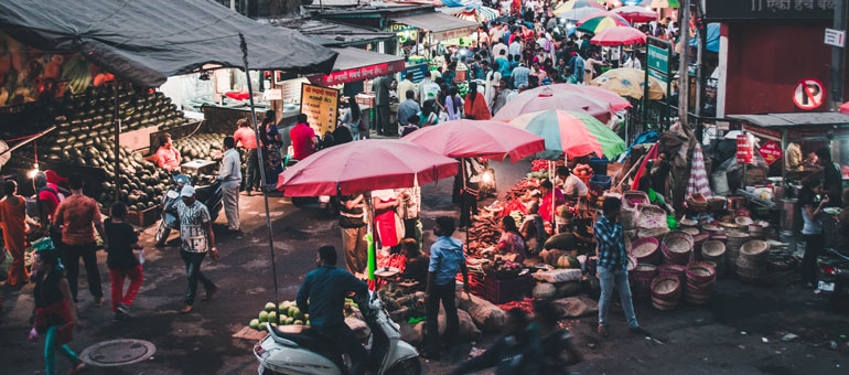 Vendors in the streets of India