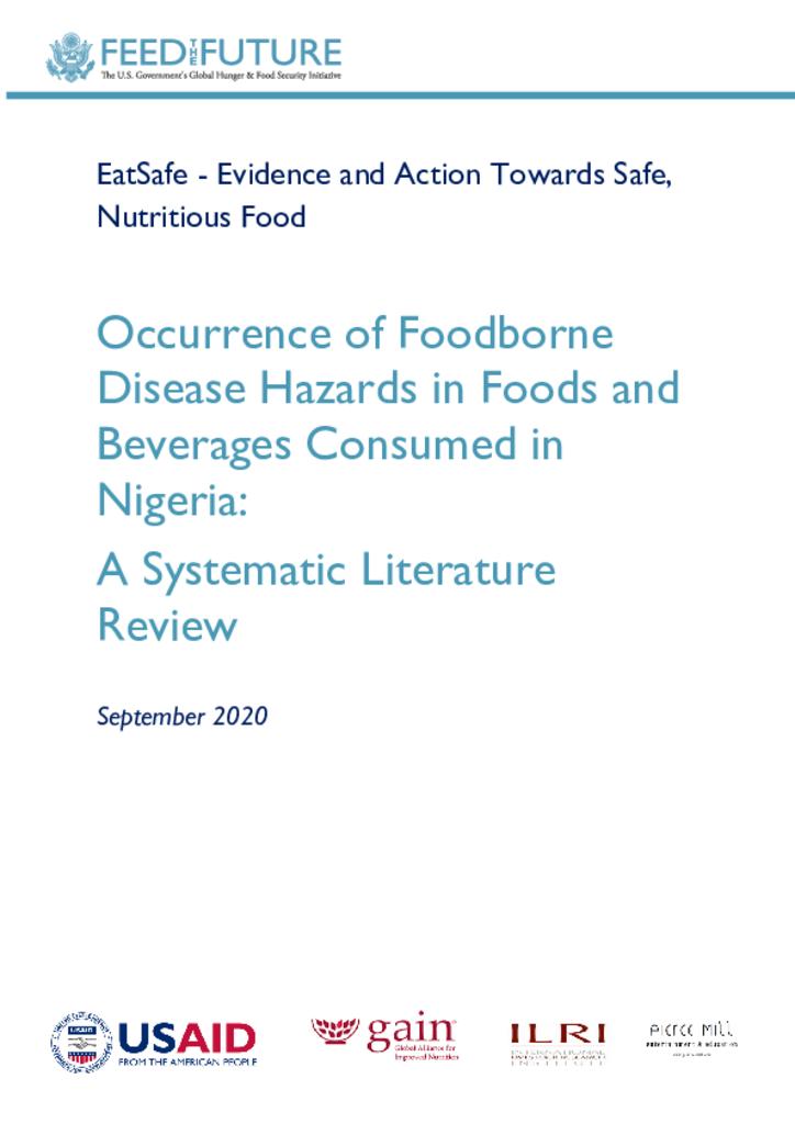 Occurrence of Foodborne Hazards in Foods and Beverages Consumed in Nigeria: A Systematic…