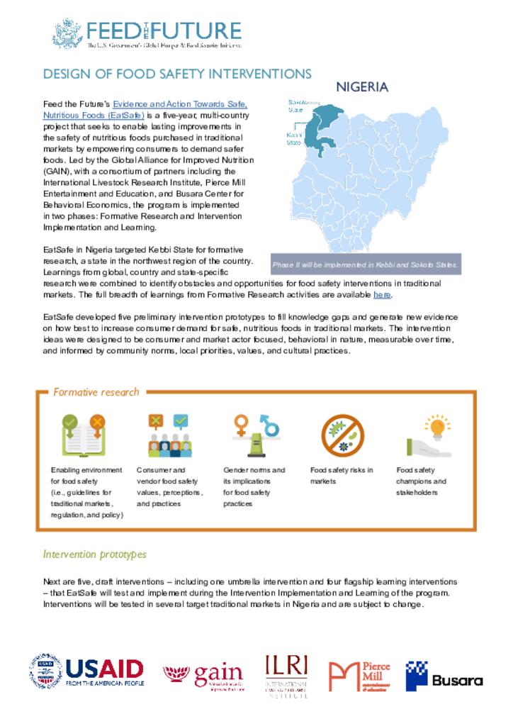 EatSafe Brief: Learnings from Phase I Research in Nigeria