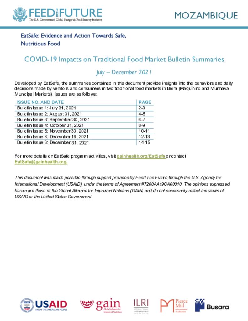 Mozambique Bulletin Summaries