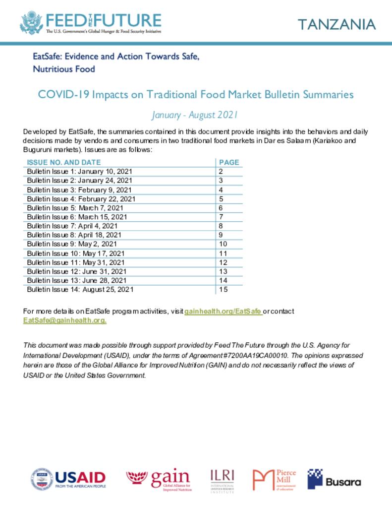 Tanzania Bulletin Summaries